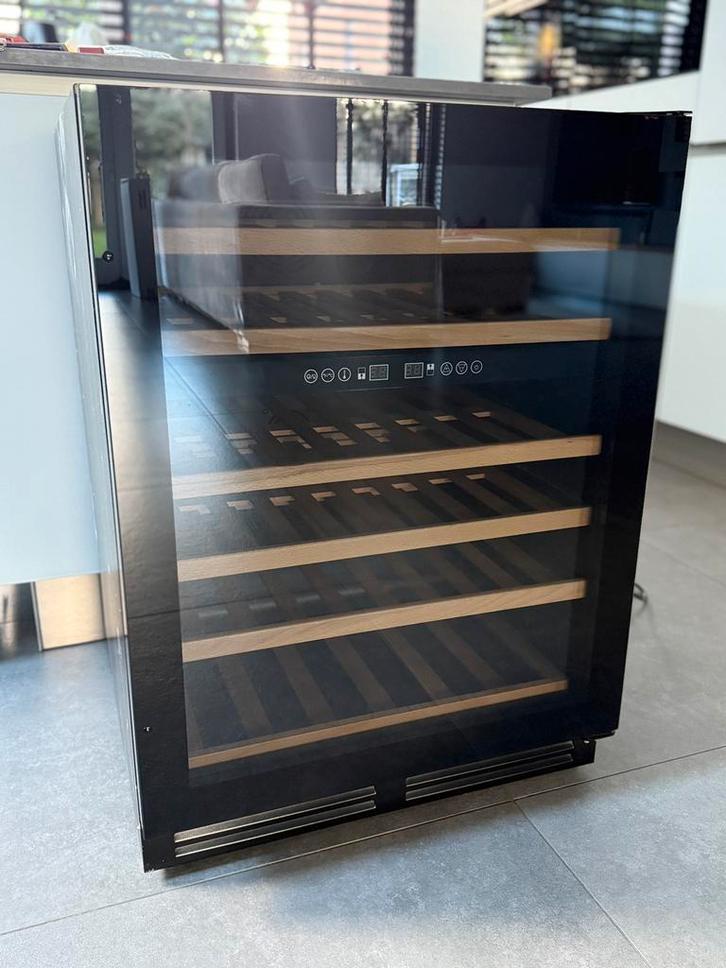 Wijnklimaatkast 2 zones | Inbouw | 51 flessen, Witgoed en Apparatuur, Koelkasten en IJskasten, Zo goed als nieuw, Zonder vriesvak