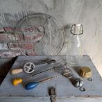 Oud klopper garde handmixer koperen tinnen bakvormpje Etage3, Gebruikt, ., Ophalen of Verzenden, .