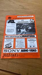 Programma AZ - FC Groningen seizoen 1984-1985, Verzamelen, Sportartikelen en Voetbal, Ophalen of Verzenden, Zo goed als nieuw