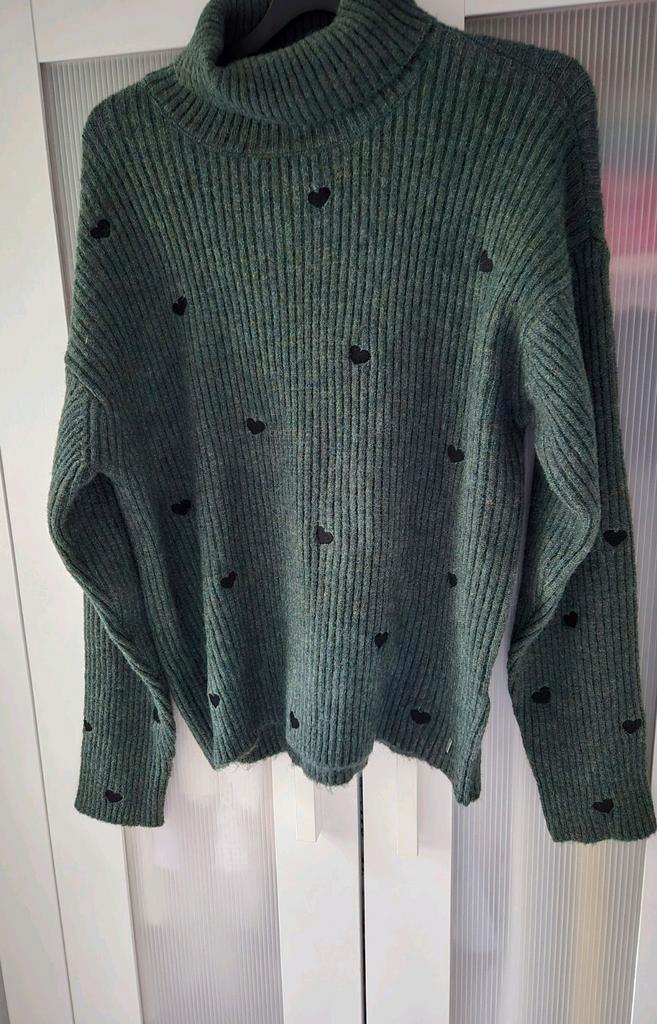 Trui met hartjes van Anna van Toor, Kleding | Dames, Truien en Vesten, Nieuw, Maat 46/48 (XL) of groter, Groen, Ophalen of Verzenden