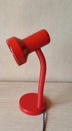 Rode bureaulamp met "goose neck" hals (jaren 80 vintage), Gebruikt, 80s vintage gooseneck, Ophalen of Verzenden, Minder dan 50 cm
