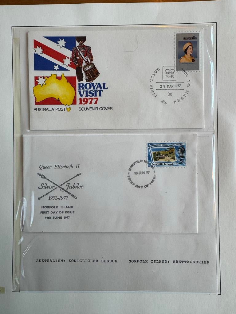 136 Eerste Dag Enveloppen 1977 QE2 Jubileum, Postzegels en Munten, Postzegels | Eerstedagenveloppen, Onbeschreven, Europa, Ophalen of Verzenden