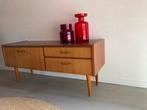 Midcentury vintage teakhouten klein dresdoir, Ophalen, Gebruikt, 100 tot 150 cm, 3 of 4 laden
