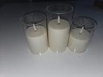 Sfeervolle LED Kaarsen Set, Kunststof, Ophalen of Verzenden, Zo goed als nieuw, Crème