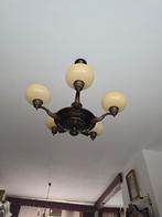 Art Deco glazen kroonluchter Art Deco hanglamp Plafondlamp, Huis en Inrichting, Lampen | Kroonluchters, Ophalen of Verzenden, Zo goed als nieuw