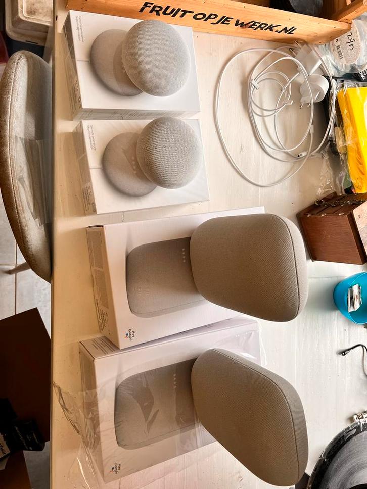 Google Nest Audio (2x) & Nest Mini (2x), Audio, Tv en Foto, Luidsprekers, Zo goed als nieuw, Overige typen, Overige merken, Ophalen of Verzenden