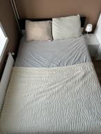 140x200 Bed Delta met matras, Ophalen, Wit, Tweepersoons, 140 cm