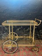 Vintage messing serveerwagen trolley barcart perfecte staat!, Ophalen, Gebruikt