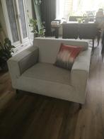 Nette strakke grijs antraciet robuuste loveseat stoel, Huis en Inrichting, Ophalen, Gebruikt, Eenpersoons, Minder dan 75 cm