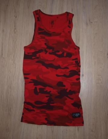 Coolcat Rode Legerprint Singlet (158-164) beschikbaar voor biedingen