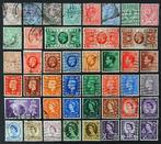 UK : 44 zegels Victoria Edward VII George V,VI, Elizabeth II, Ophalen of Verzenden, Gestempeld