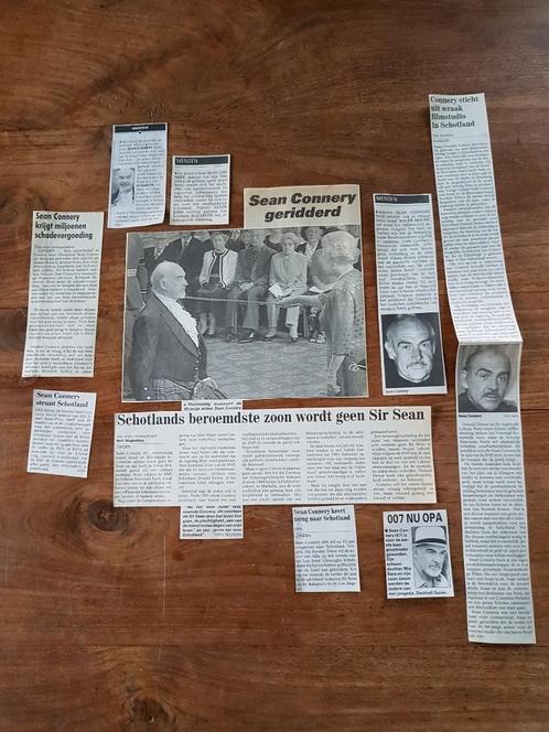 Krantenartikelen James Bond-acteur Sean Connery, Verzamelen, Tijdschriften, Kranten en Knipsels, Knipsel(s), Ophalen of Verzenden