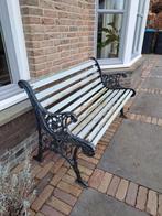 Houten tuinbank met gietijzer - Opknapper, Ophalen, Gebruikt, Hout