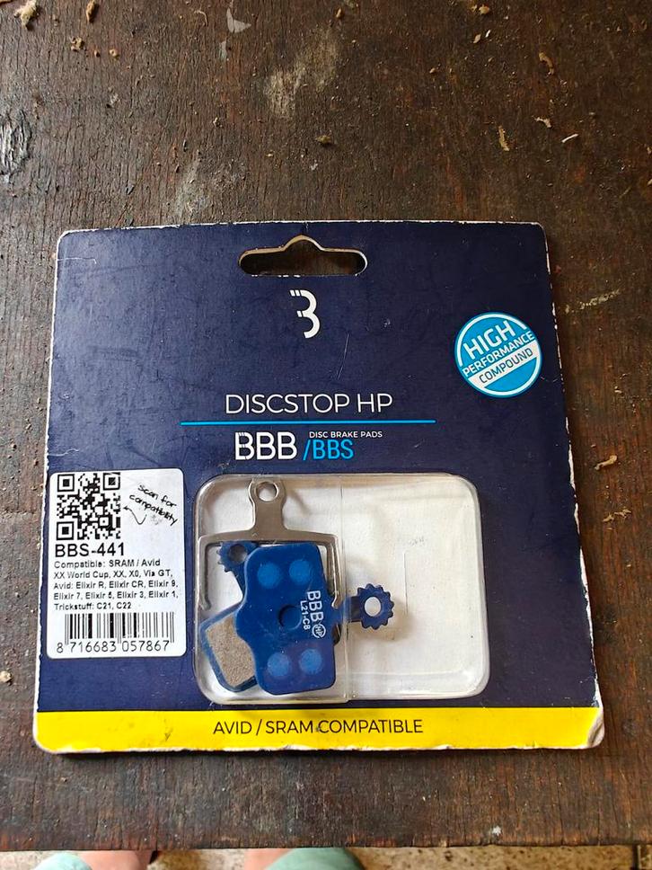 BBB Discstop HP BBS-441 Remblokken - SRAM/Avid Compatibel, Fietsen en Brommers, Fietsen | Mountainbikes en ATB, Nieuw, Ophalen of Verzenden