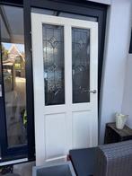 Nette opdek binnen deur glas en lood, Doe-het-zelf en Verbouw, Kozijnen en Schuifpuien, Deurkozijn, Zo goed als nieuw, 150 tot 225 cm