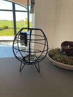 Stoer metalen windlicht, 25 tot 50 cm, Zwart, Nieuw, Ophalen of Verzenden