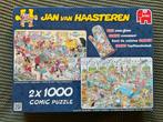 Jan van Haasteren Puzzel - 2x1000 stukjes, Ophalen of Verzenden, Meer dan 1500 stukjes, Zo goed als nieuw, Legpuzzel