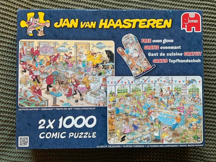Jan van Haasteren Puzzel - 2x1000 stukjes, Hobby en Vrije tijd, Denksport en Puzzels, Zo goed als nieuw, Legpuzzel, Meer dan 1500 stukjes