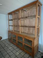 Mooie houten buffetkast met glazen deuren, Huis en Inrichting, Ophalen, 200 cm of meer, Glas, 25 tot 50 cm