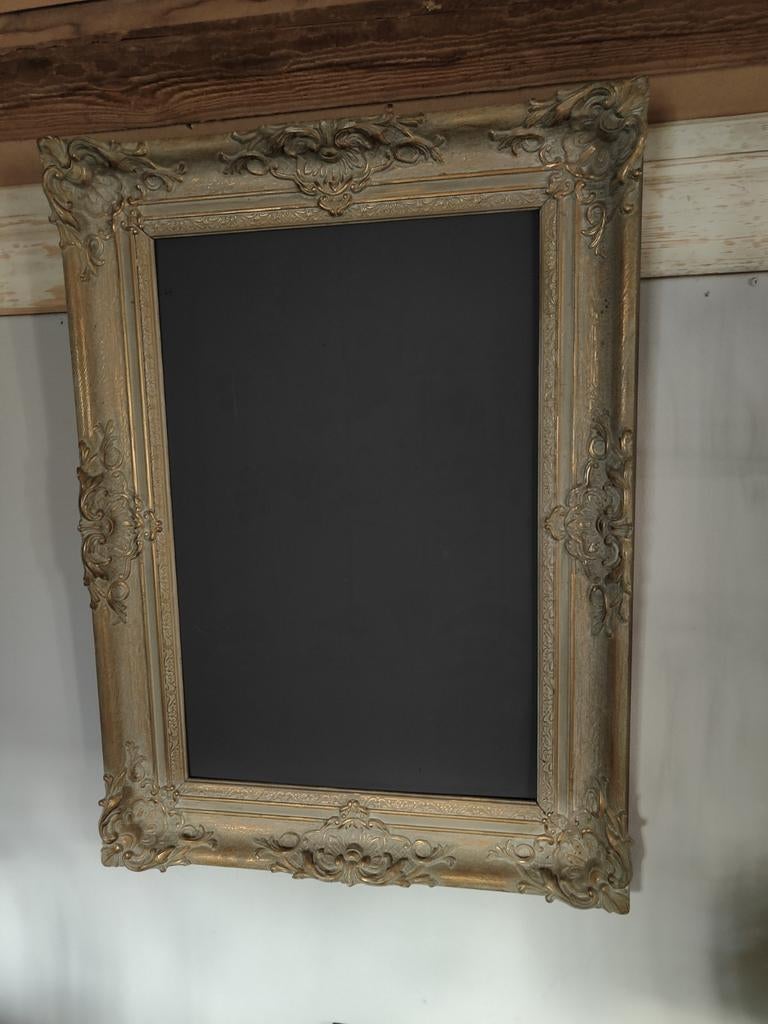 Krijtbord in oude lijst, 76x56cm, Ophalen, Gebruikt