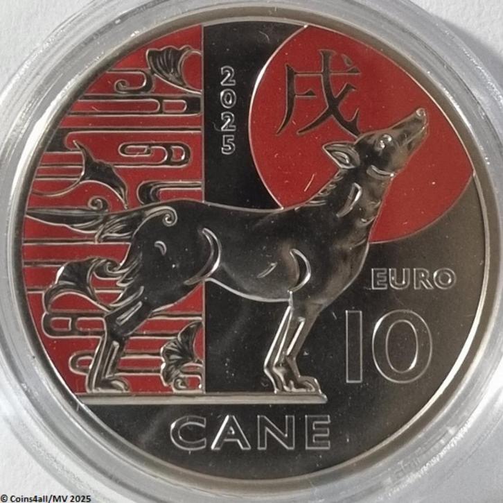 SAN MARINO 10 EURO 2025 "HOND", BU, Postzegels en Munten, Munten | Europa | Euromunten, Losse munt, 10 euro, San Marino, Ophalen of Verzenden