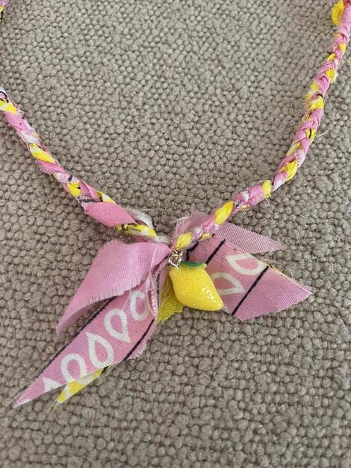 Bandana ketting citroen, Sieraden, Tassen en Uiterlijk, Kettingen, Zo goed als nieuw, Overige materialen, Ophalen of Verzenden