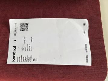 Kvadrat Febrik Uniform Mekange 583; rozerood; meubelstof beschikbaar voor biedingen