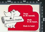Sticker: Haarlems Dagblad - Thuis in de wereld, Verzenden, Zo goed als nieuw, Bedrijf of Vereniging