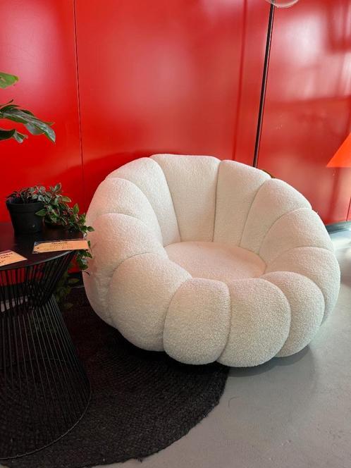 Teddy fauteuil wit - olivia fauteuil - fauteuil teddy stof, Huis en Inrichting, Fauteuils, Nieuw, Stof, 100 tot 125 cm, 100 tot 125 cm