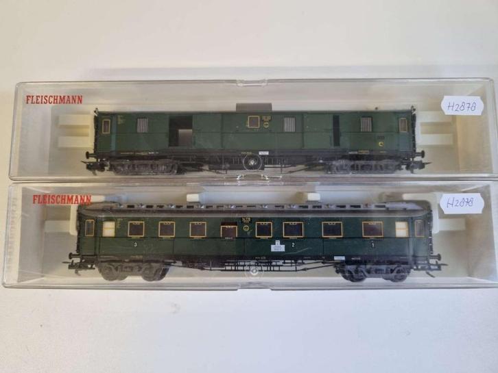 Fleischmann 5080/5082 - "Altona" Rijtuigen van de DRG, Hobby en Vrije tijd, Modeltreinen | H0, Zo goed als nieuw, Wagon, Gelijkstroom