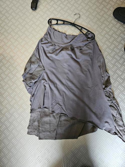 HEBBEDING rok grijs zgan mt 2         Z2, Kleding | Dames, Rokken, Zo goed als nieuw, Grijs, Onder de knie, Verzenden
