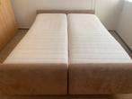 Elektrisch verstelbaar twee-persoons bed, Huis en Inrichting, Slaapkamer | Bedden, Ophalen, Beige, Tweepersoons, 200 cm