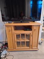 Tv-kastje hout met glazen deur zwaar, Ophalen, Gebruikt, 100 tot 150 cm, Glas