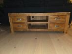 Teak houten tv meubel met lades, Ophalen of Verzenden, 25 tot 50 cm, 100 tot 150 cm, Minder dan 100 cm