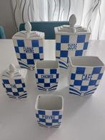 Voorraadpotten potten keukenpotten blauw EPV, Ophalen of Verzenden