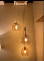 Lamp 3 glazen bollen amber - NIEUW, Minder dan 50 cm, Nieuw, Glas, Ophalen