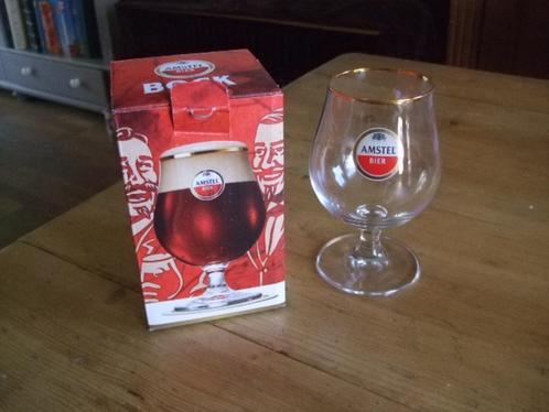 Amstel glas (nr.1) BOCK, Verzamelen, Biermerken, Nieuw, Glas of Glazen, Amstel, Ophalen of Verzenden