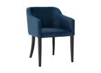 6x Eetkamerstoel Peda (Goossens), Huis en Inrichting, Stoelen, Ophalen, Blauw, Zo goed als nieuw, Stof