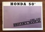 HONDA 50 ‘  C100 / C102 Instructieboek 1961, Verzenden, Gebruikt