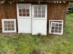 Tuinhuisdeuren en ramen, Tuin en Terras, Tuinhuizen, Overige typen, Zo goed als nieuw, 2 ramen, Hout
