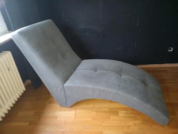 T.E.A.B. Relaxstoel fauteuil stof grijs  beschikbaar voor biedingen