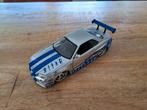 Nissan Skyline GT-R34 2Fast2Furious 1:24 Paul Walker, Ophalen of Verzenden, Zo goed als nieuw, Auto