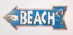 Beach pijl relief links reclamebord van metaal wandbord deco