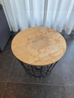 Bijzettafels draadstaal/hout - Per Stuk, Huis en Inrichting, Tafels | Bijzettafels, Ophalen, Minder dan 45 cm, Minder dan 55 cm