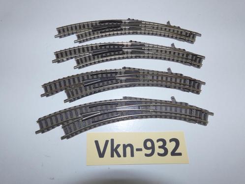 Vk-932 N Spoor Gebogen Wissels 9174 Fleischmann Piccolo DB, Hobby en Vrije tijd, Modeltreinen | N-Spoor, Gebruikt, Rails, Gelijkstroom