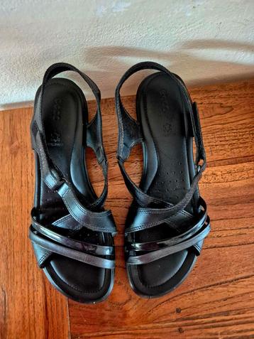 Zwarte leren Ecco Felicia sandalen - maat 41 ***zgan** beschikbaar voor biedingen