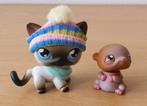 Littlest Pet Shop: Purse Siamese Cat #5 + Hamster #36 - 2006, Gebruikt, Ophalen of Verzenden, Hasbro, Nvt