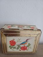 Vintage Theeblik met decoratie kolibrie Niemeyer, Verzamelen, Blikken, Ophalen of Verzenden, Gebruikt, Thee, Overige merken