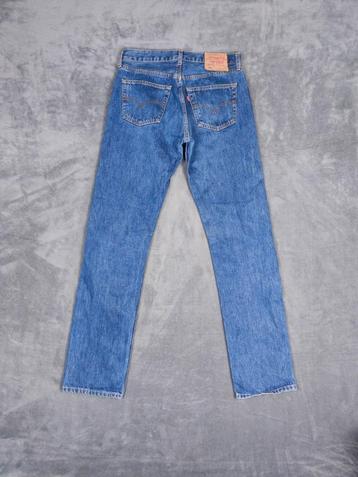 Levis 501 Spijker Broek W32 L36 Blauw Denim Jeans beschikbaar voor biedingen