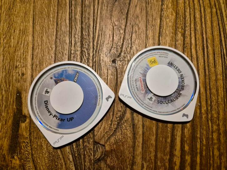 PSP Games: Pixar Up & Soul Calibur, Spelcomputers en Games, Games | Overige, Zo goed als nieuw, Avontuur en Actie, Ophalen of Verzenden